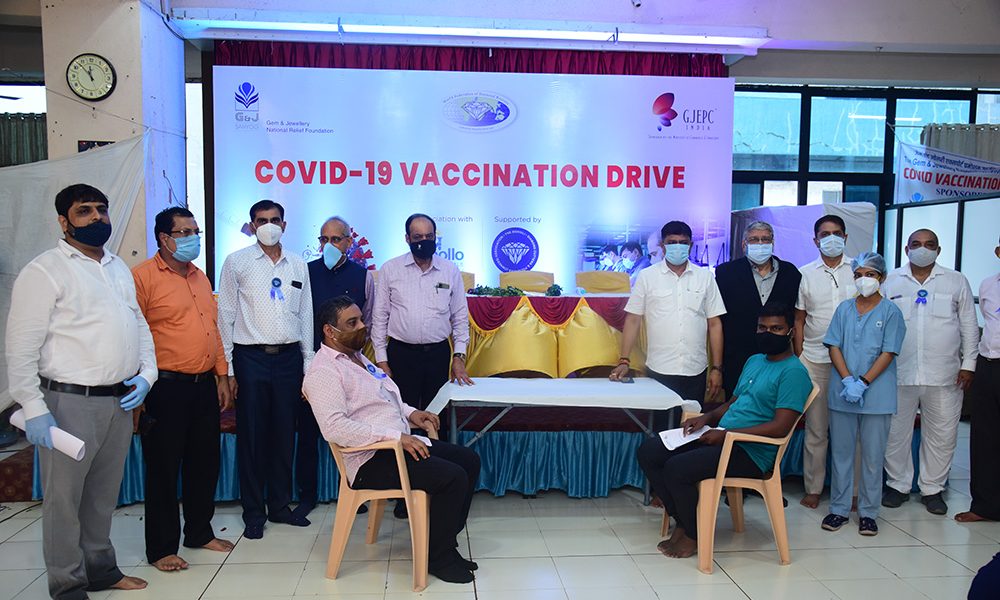 Covid Vaccination Drive for Artisans of the Diamond Industry