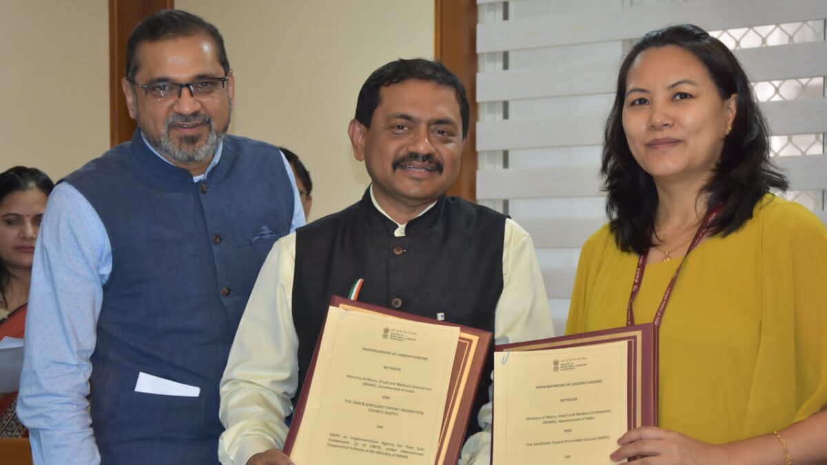 GJEPC signs MoU with Ministry of MSME