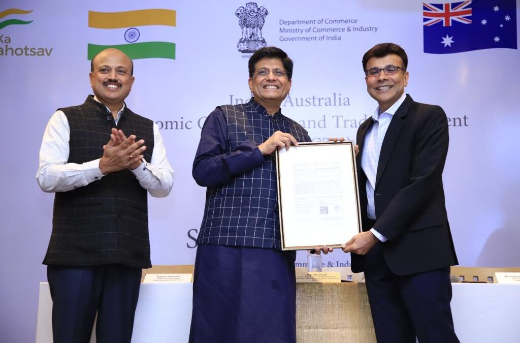 Hon’ble Commerce & Industry Minister Piyush Goyal Flags Off the First Consignment Under India-Australia ECTA from Mumbai